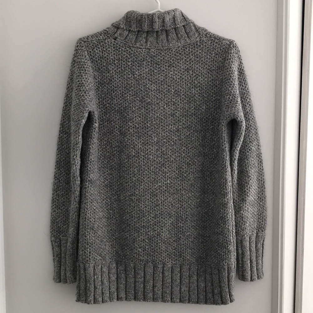 DKNY | Women’s cotton blend shawl collar sweater. Light gray, size L - Picture 6 of 7